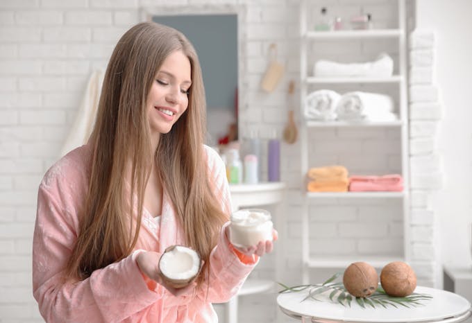Coconut oil hair treatment