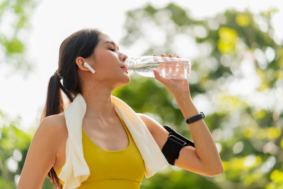 Drinking water after exercise