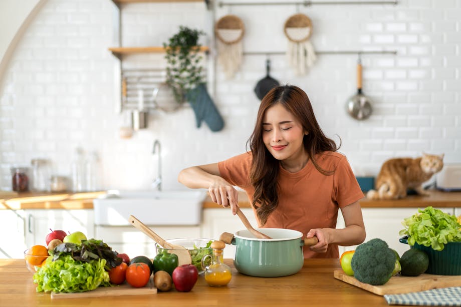 Woman cooking