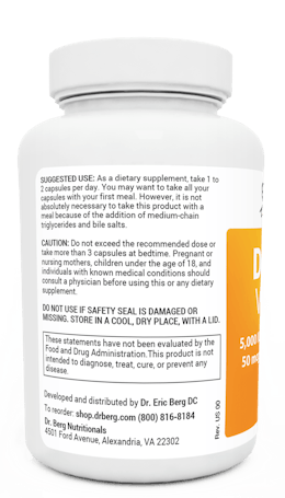 D3 & K2 Vitamin (5000 IU) - 60 capsules | Dr. Berg