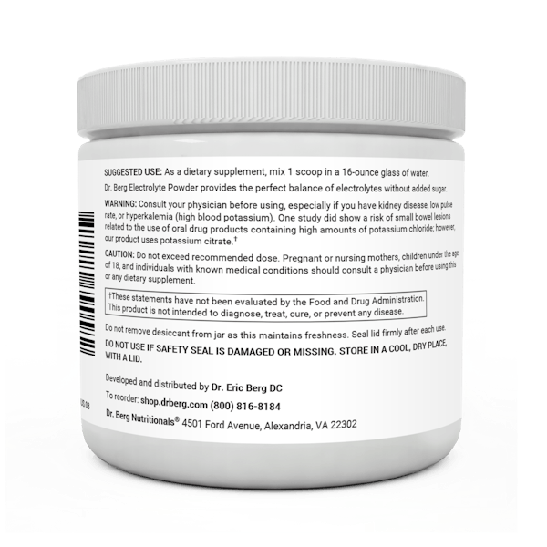 Electrolyte Powder Refreshing Raspberry Lemon Flavor Dr. Berg