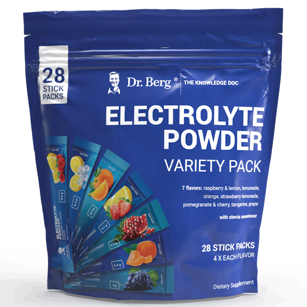 Electrolyte Powder Variety Pack 28 Stick Packs Dr. Berg