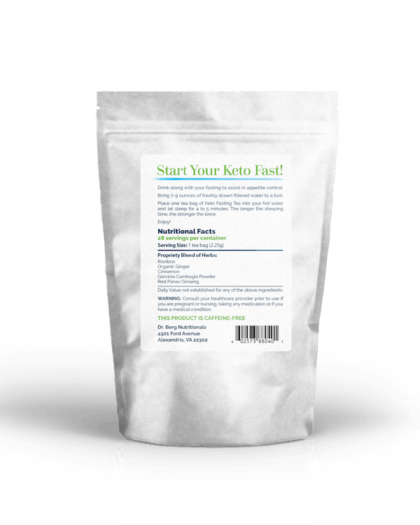 Keto fasting nonsweetened tea ingredients and directions