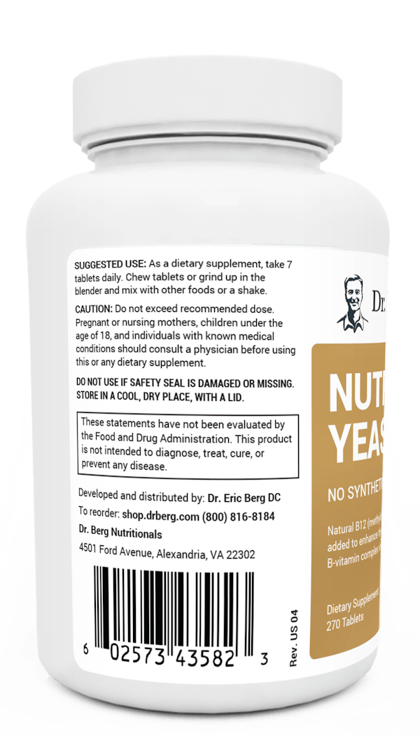 Nutritional Yeast Tablets Replenish B Vitamins Dr. Berg